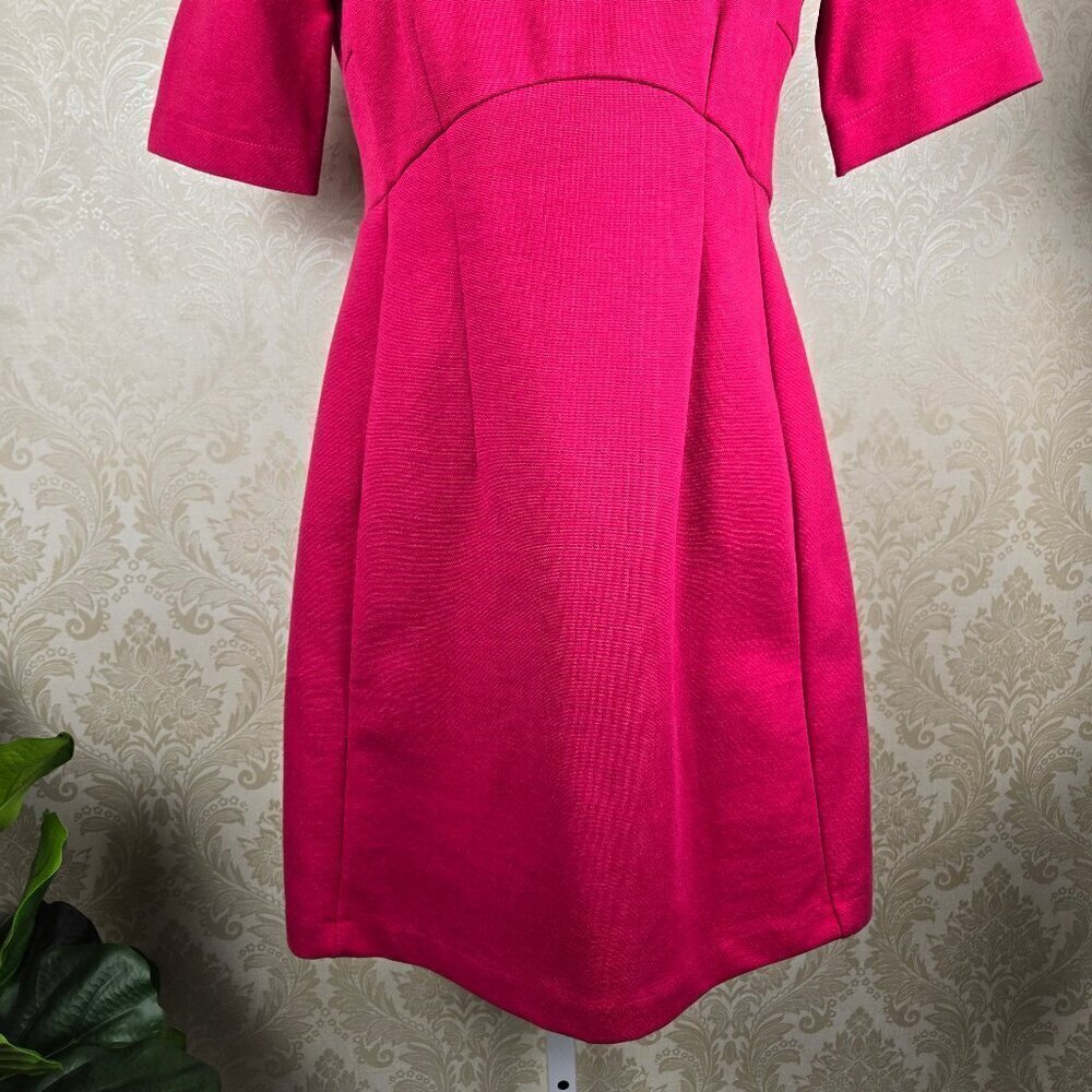 Zara Woman Size XS Pink Dress Fit & Flare Short Sleeve Boat Neck NWOT - Picture 3 of 12